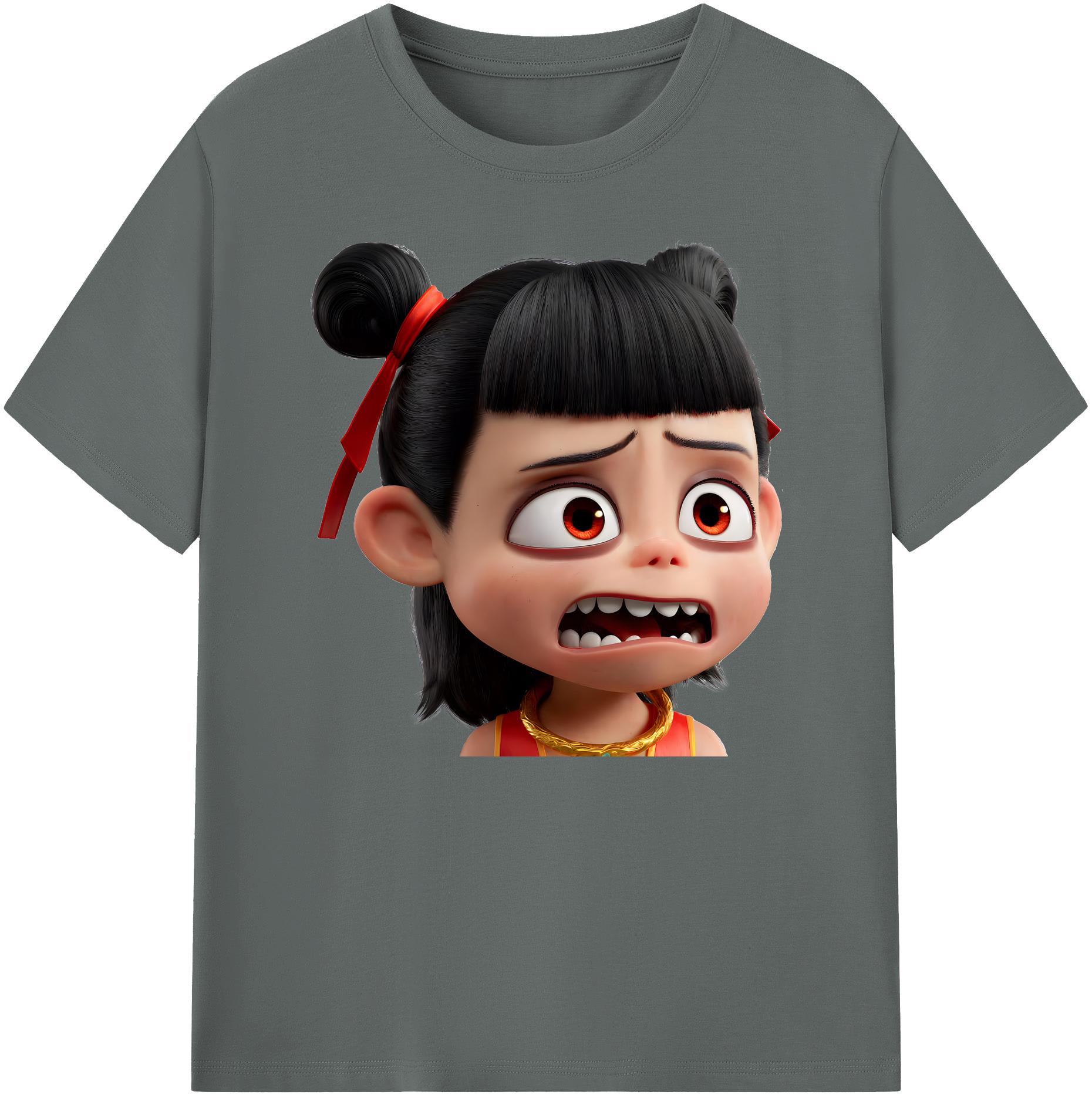 （画像用） Ne Zha 2 ナタ 魔童の大暴れ 綿100％ メンズ半袖Tシャツ｜肌触りやわらか＆通気性